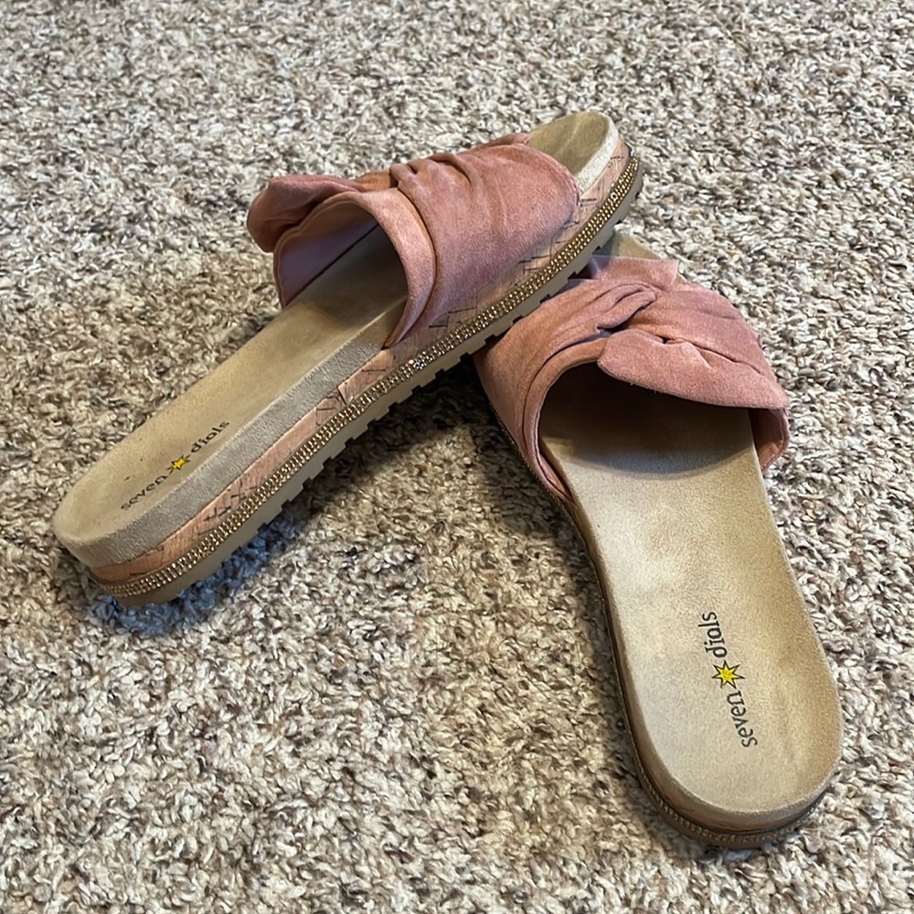 Pink Suede Sandals